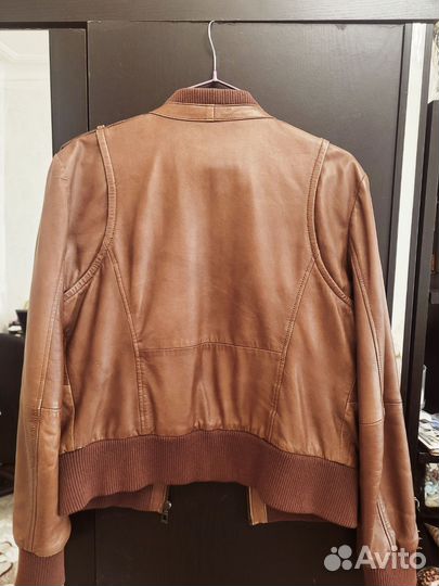 Куртка кожаная женская размер 46