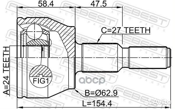 2110-CB7 ШРУС наружный к-кт Ford C-Max/Focus 1