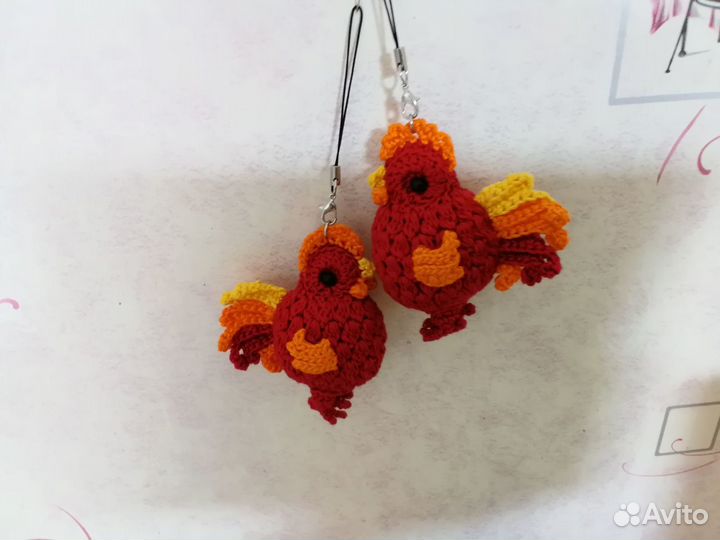 Вязаные петрушки, брелоки