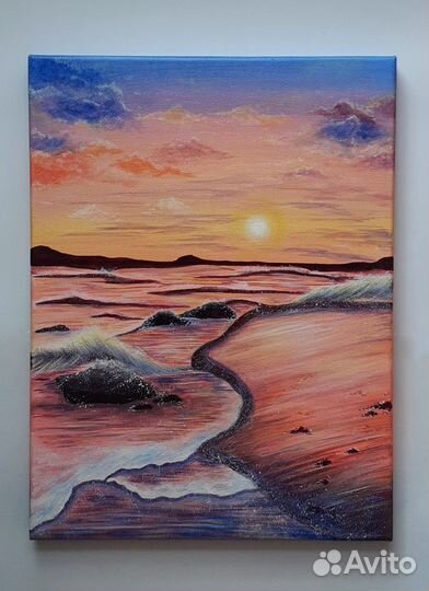 Картина акрилом на холсте Море