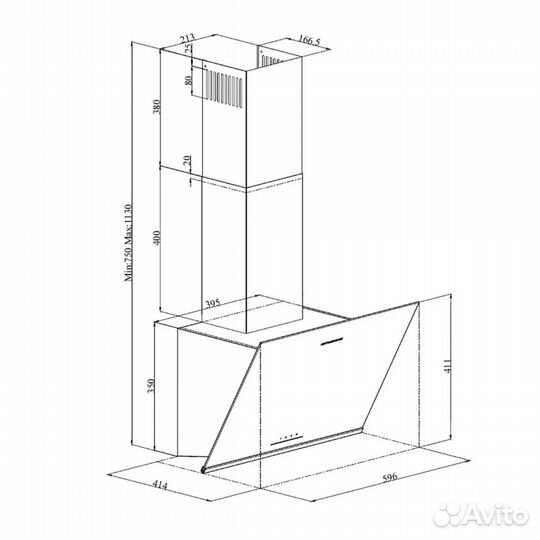 Вытяжка 60 см Grundig gdsp2460BC