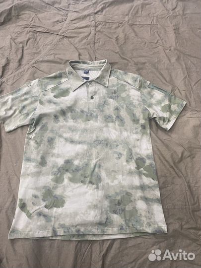 Футболка поло расцветка мох