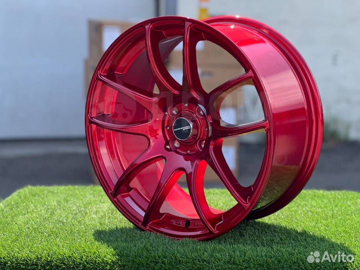 Диски R17 4x100 Work Cr-kiwami Candy Red