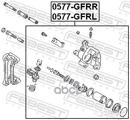 Суппорт тормозной зад лев 0577gfrl Febest