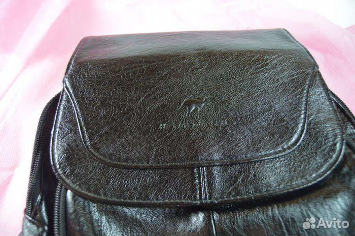 Рюкзак кожа черный для девушки школьный