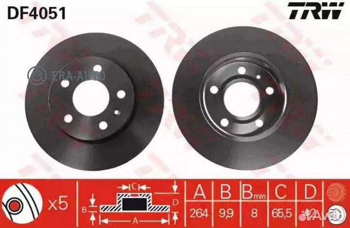 TRW DF4051 opel astra G, H DF4051
