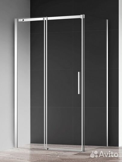 Душевая дверь в нишу aquame 1200x1950 хром AQM4803-12