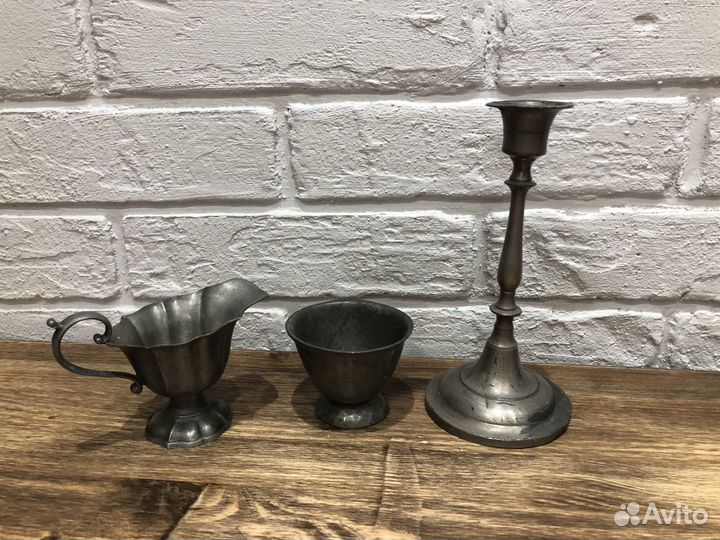 Лот из олова. Винтаж. Клеймо