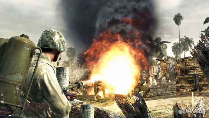 Call of Duty World AT War PS3, русская версия