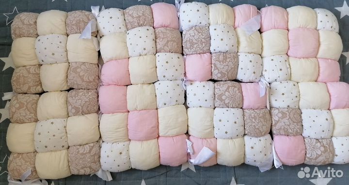 Бортики кокон и балдахин в кроватку