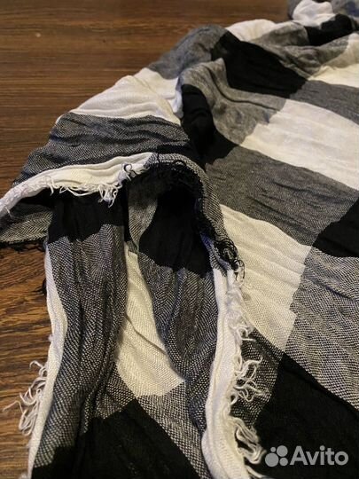 Платок шарф в клетку хлопок