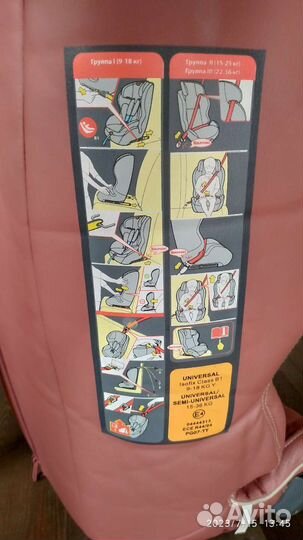 Автокресло isofix 9-36 кг