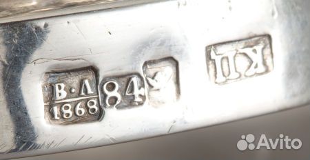 Антикварные Подсвечники пара, серебро 84пр 1868г