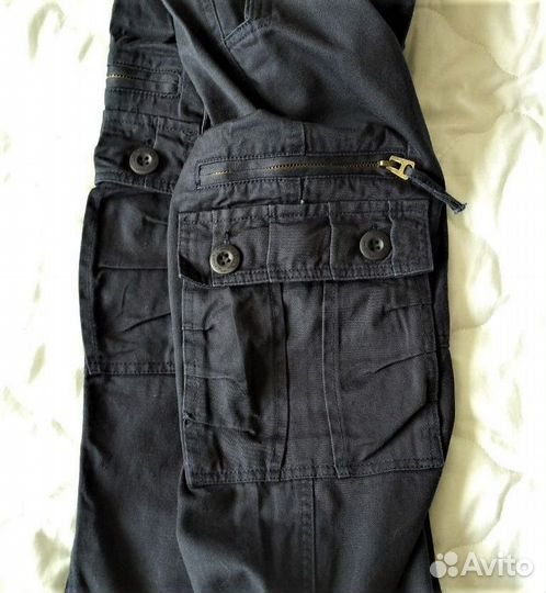 Брюки карго карманы пуговицах и молнии W29/M/48