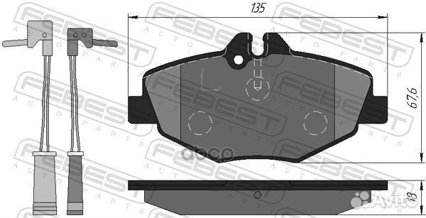 Колодки тормозные MB E(W211) перед. 1601w211f