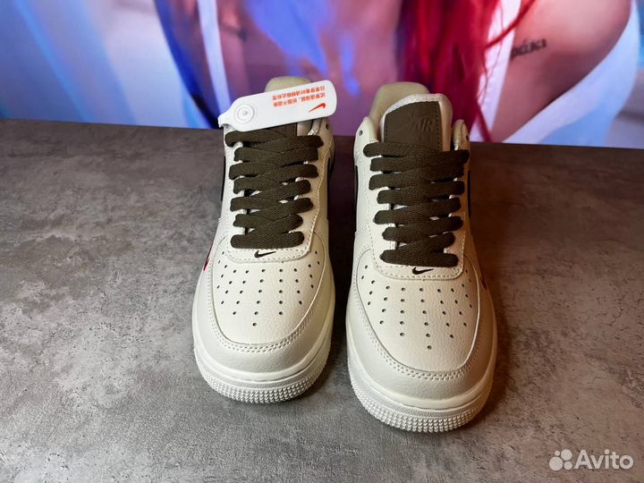 Nike AIR force 1'07 LOW бежевые