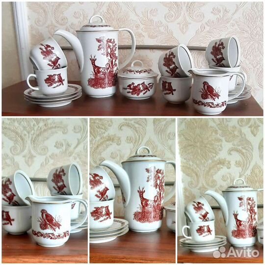 Кофейный сервиз Охота ГДР