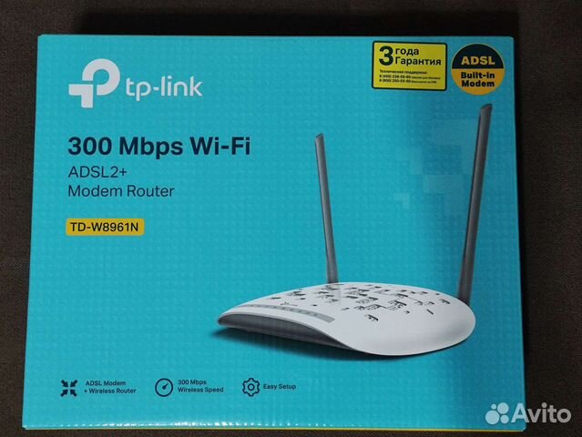 Adsl модем с wifi роутером TP-Link TD-W8961N