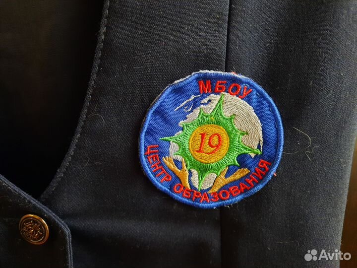 Школьная форма для девочки 128 134 синяя клетка