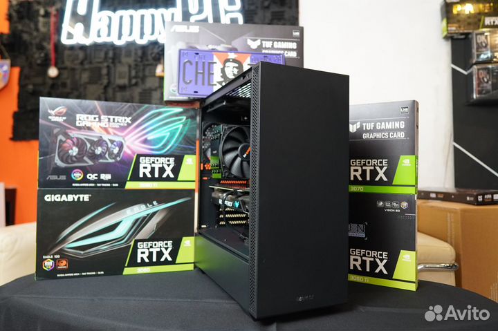 Игровой компьютер ALL black RTX3060TI/I5 10600K/32