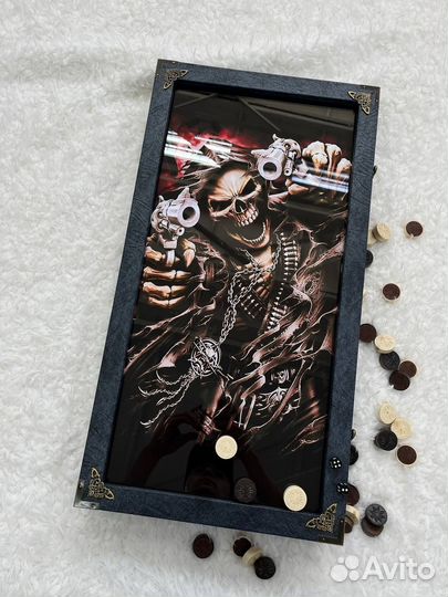 Нарды ручной работы со стеклом 