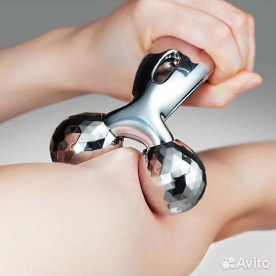 Роликовый Массажер 3D 2 ролика для лица и тела