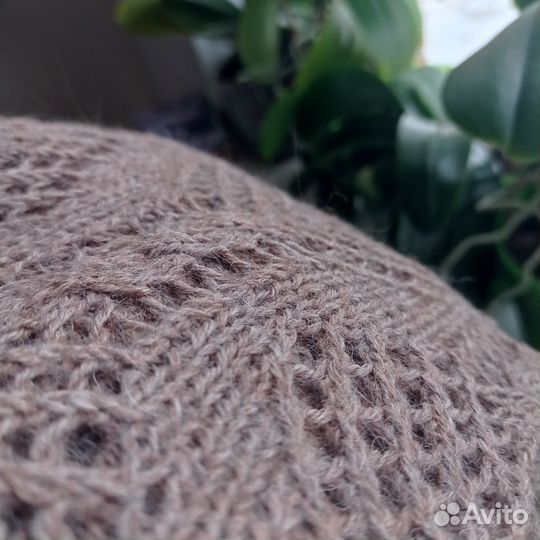 Шаль, бактус, косынка. Из кидмохера, пуха норки