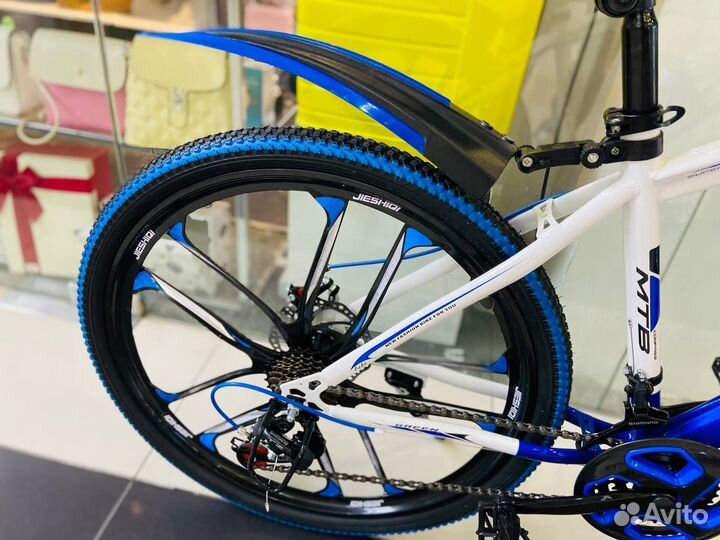 Велосипед на дисках Green Premium 26'' синий/белый