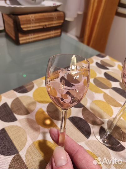 Фужеры розовое стекло СССР 1970 г
