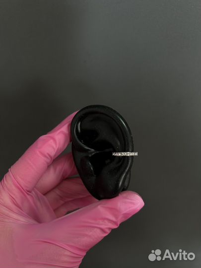 Серьги каффы серебро