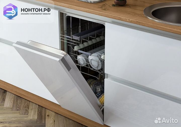 Кухня Карина №2 белый глянцевый / сонома