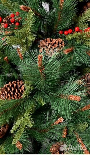 Елка искусственная литая+пвх, 210