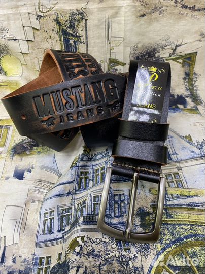 Кожаный ремень Mustang