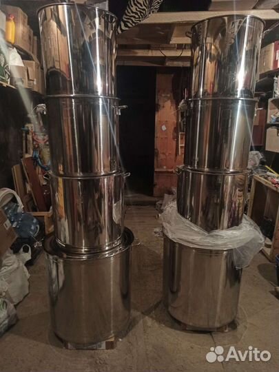 Кастрюли из нержи 50 - 170 л. (бак, заторный бак)