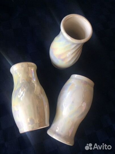 Плафон раритет винтаж керамика,стекло перламутр к