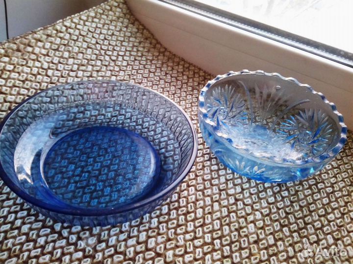 Вазы Конфетницы Цветное Стекло СССР