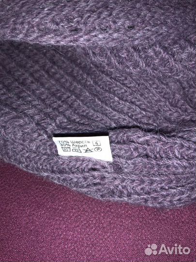 Шапка двойная вязка.Теплая-зима