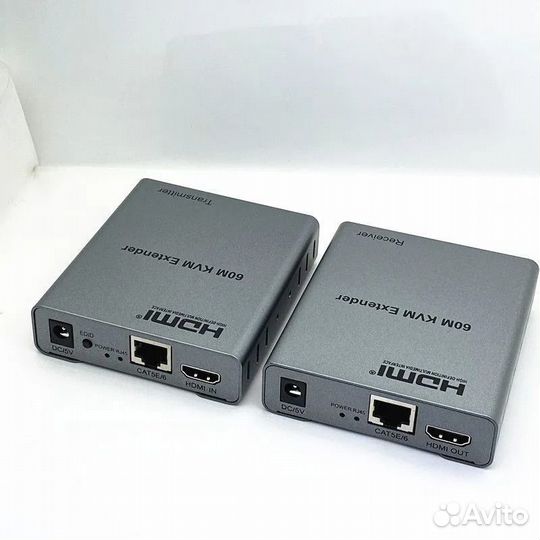 KVM удлинитель hdmi USB на 60 метров по витой паре