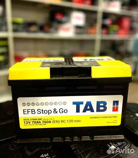 Аккумулятор TAB EFB Stop&Go 70 Ah (0)