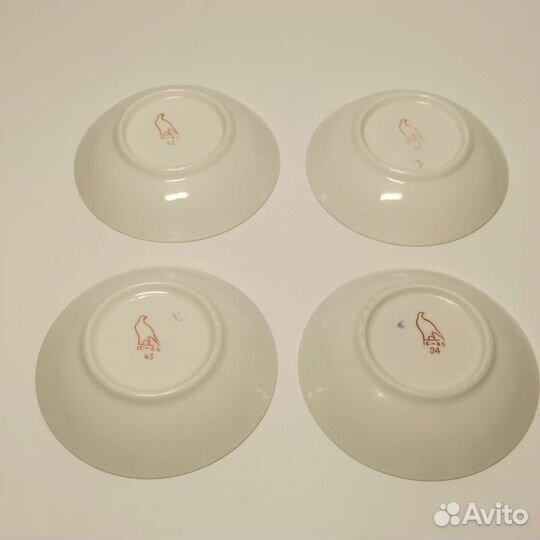 Розетки Блюдца Фарфор Дулево 1966 Год СССР