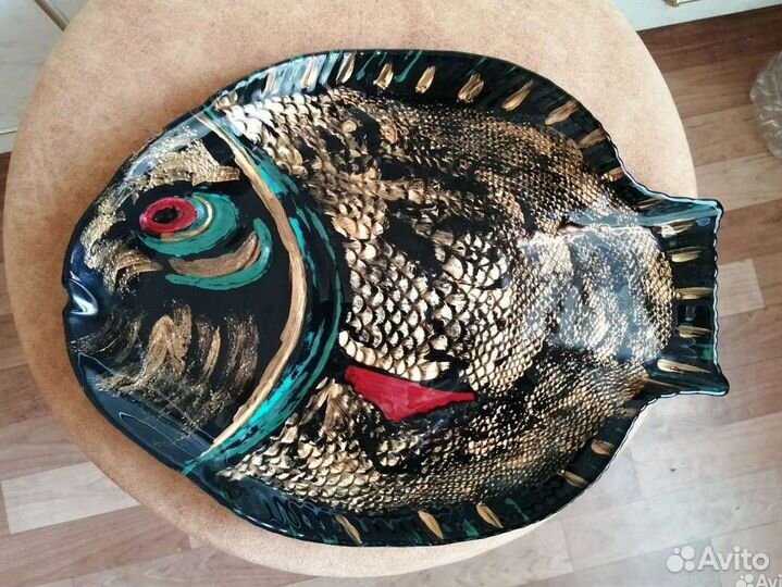 Блюдо тарелка ручная роспись декупаж