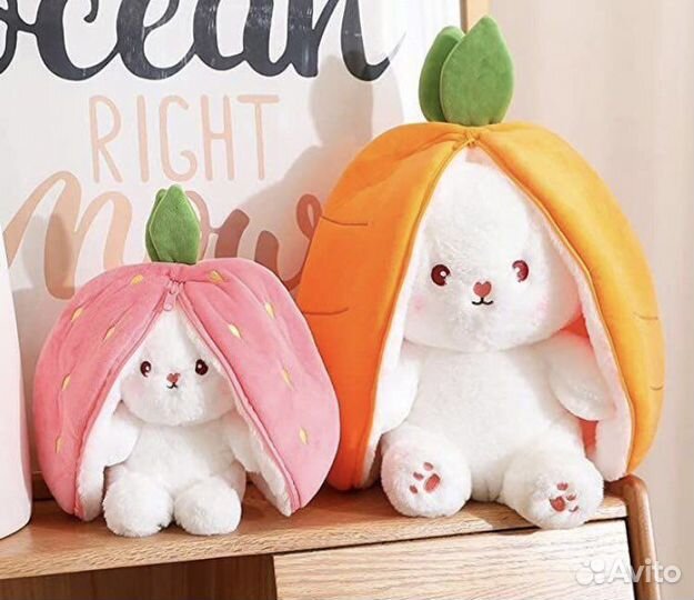 Игрушка заяц кролик клубничка, моровка, kobaka