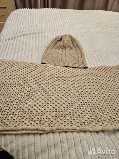 Шапка и шарф снуд женские