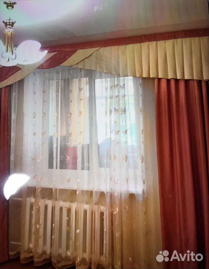 Комплект шторы с ламбрекеном и покрывало