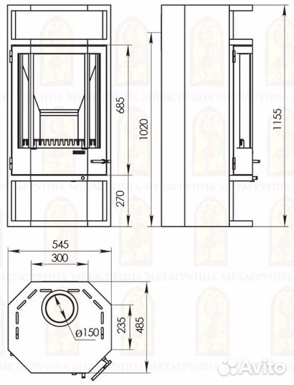 Печь-камин Рейн