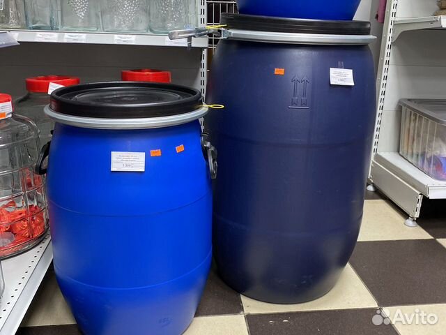 Бочки с крышкой и хомутом