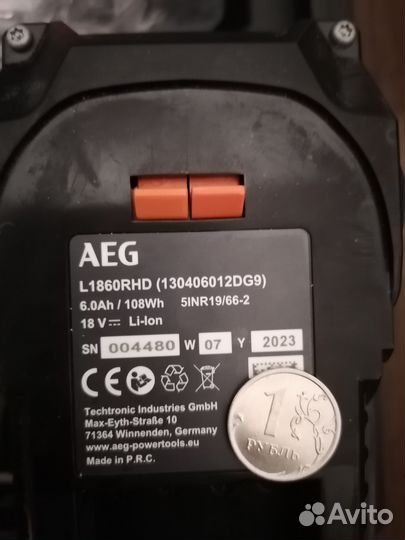 Аккумулятор aeg 18v