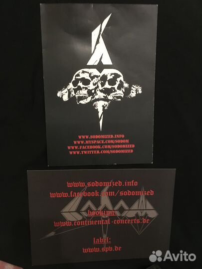 Автографы группы Sodom (2 состава)