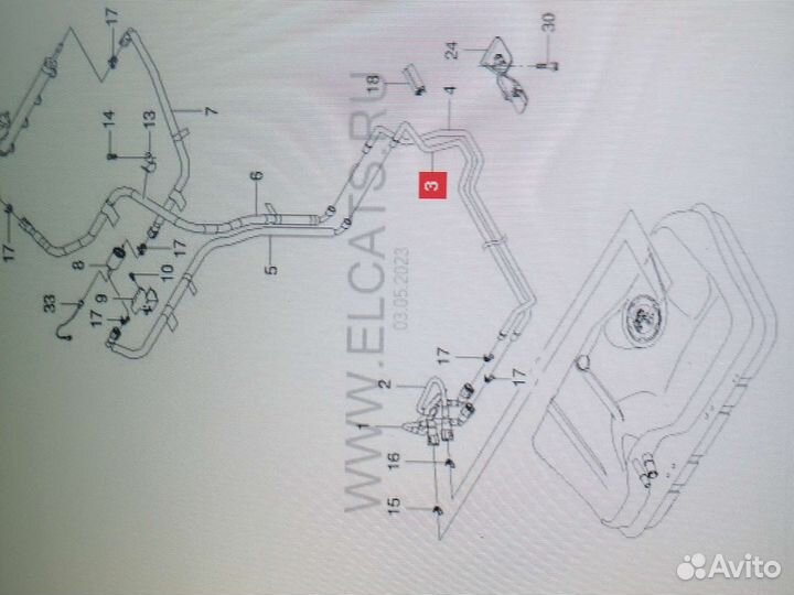 Трубка топливная Chevrolet Lanos 96250326 новая