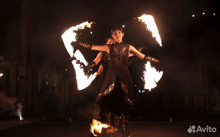 Фаер шоу на свадьбу юбилей выпускной в Ростове